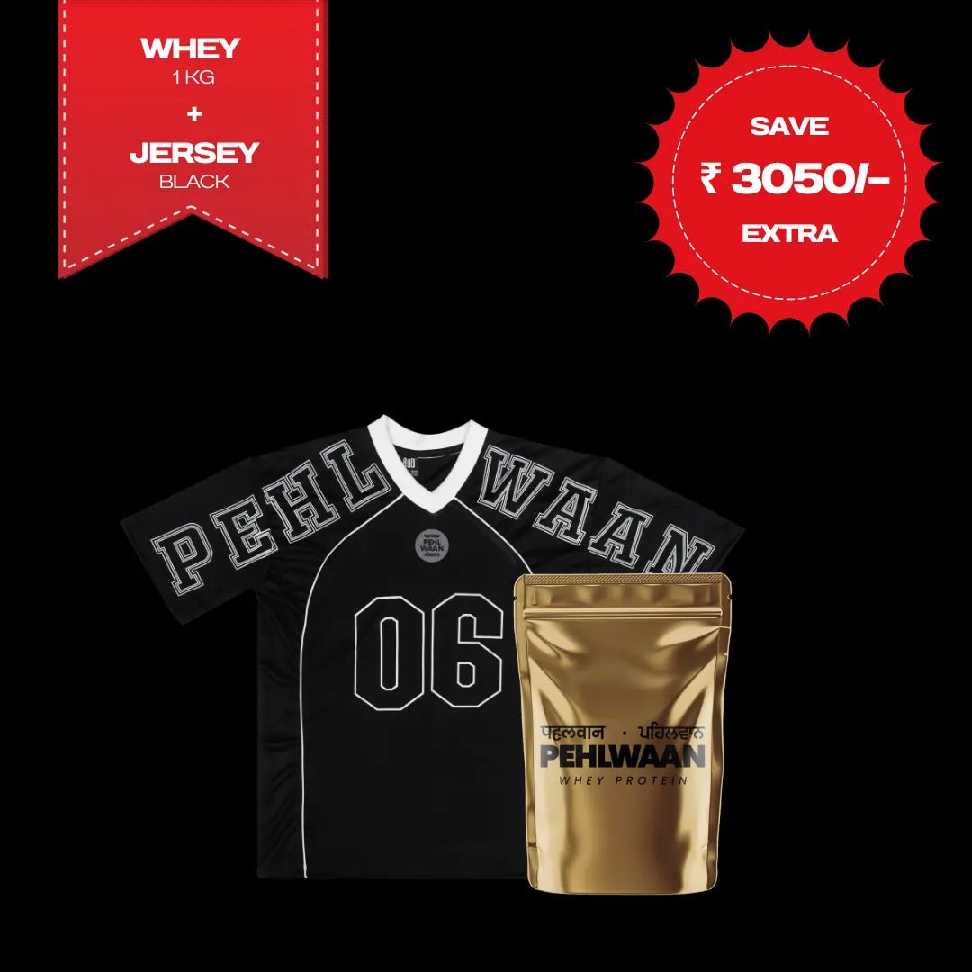 Pehlwaan Whey + Jersey (Black) - Pehlwaan Nutrition