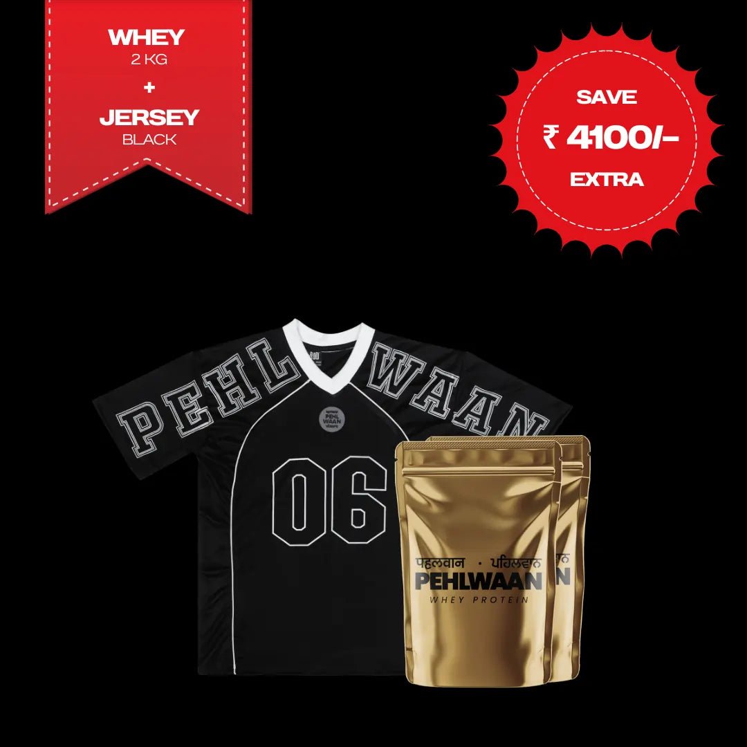 Pehlwaan Whey + Jersey (Black) - Pehlwaan Nutrition