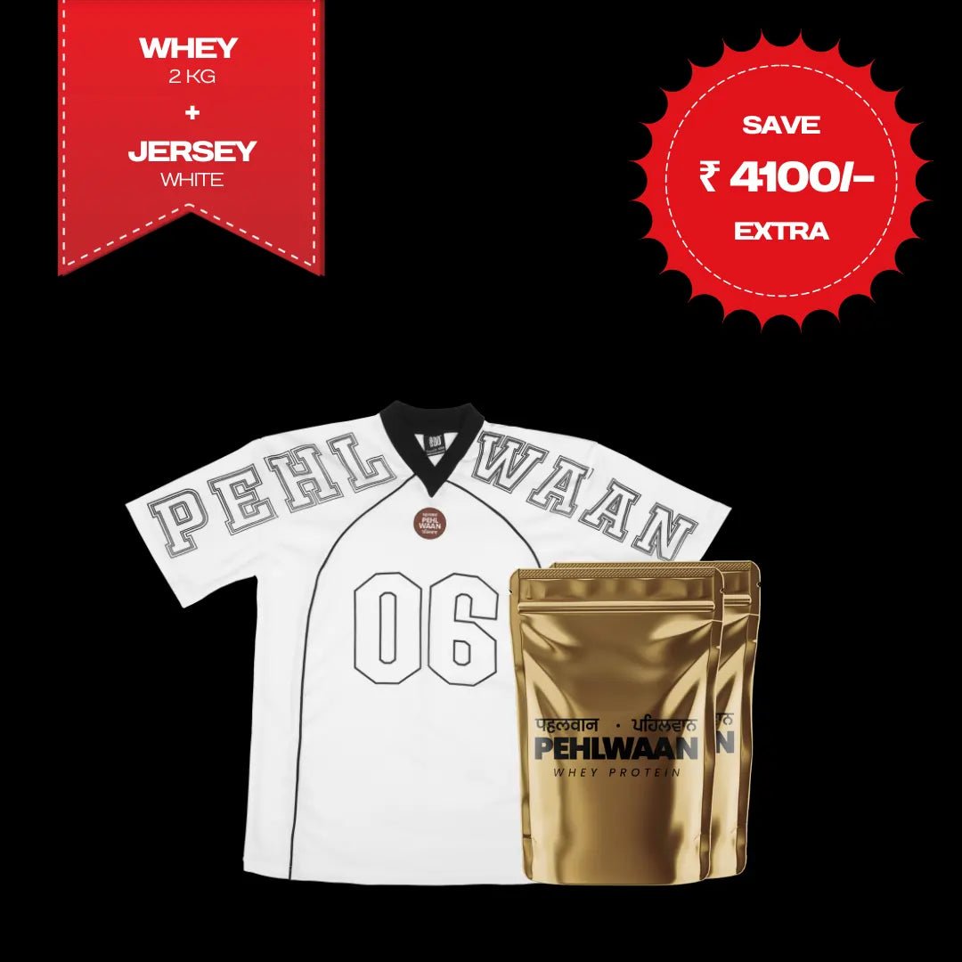 Pehlwaan Whey + Jersey (White) - Pehlwaan Nutrition